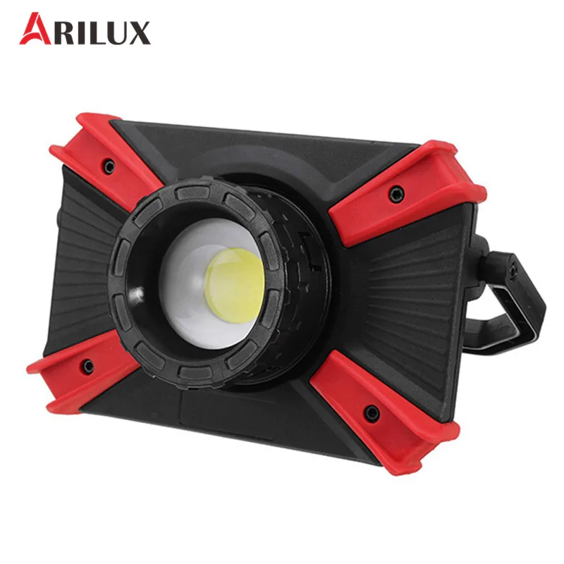 ARILUX 20 Вт Портативный походный фонарь 22 светодиодный s 1500LM светодиодный COB Рабочий фонарь USB Перезаряжаемый 6000 мАч водонепроницаемый прожектор для наружного использования