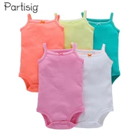 5pcs assorted baby girl romper summer sleeveless infant romper for girls cotton strap baby clothes roupa de bebe
