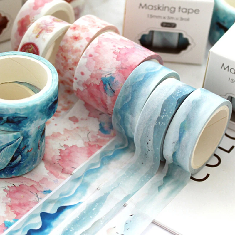 3 шт./компл. тема бумажная лента 9 видов стилей для декорации Washi DIY стикер