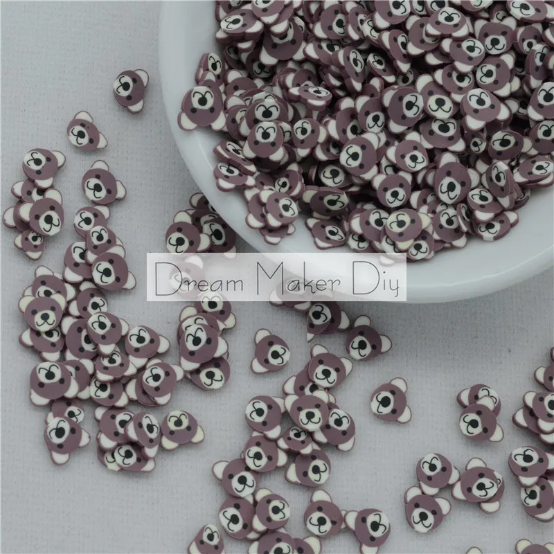 50 г/лот полимерная Горячая глина разбрызгивает животных медведя панды лягушки