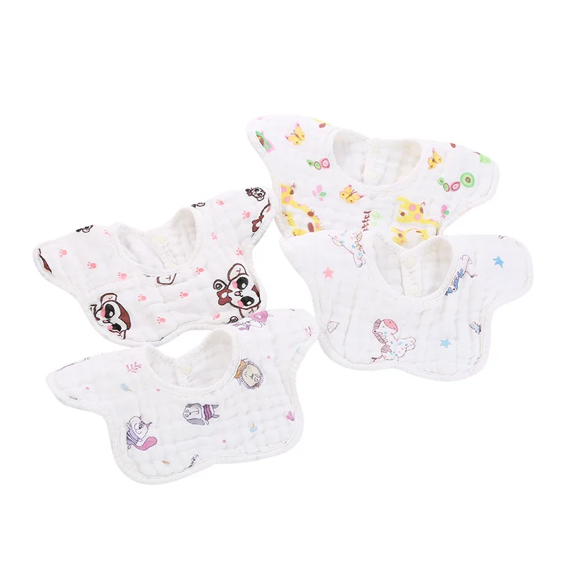 Нагрудник из 6 слоев хлопчатобумажной Марли в виде лепестков слюнявчик на 360