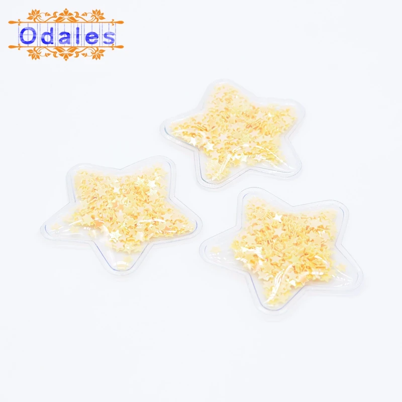 Candy Yellow 12 шт., аппликация с пайетками и звездами для одежды и заколки для волос, нашивки из искусственной кожи, украшения для торта - Цвет: Candy Yellow