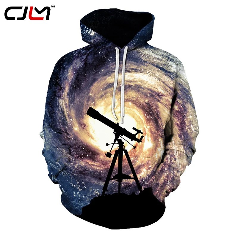Модные толстовки CJLM с 3d рисунком космоса и галактики свитшоты для мужчин женщин
