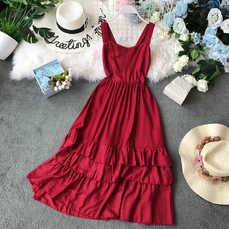 2019 новые модные женские платья Популярные летние тонкий ремень платье Женский |