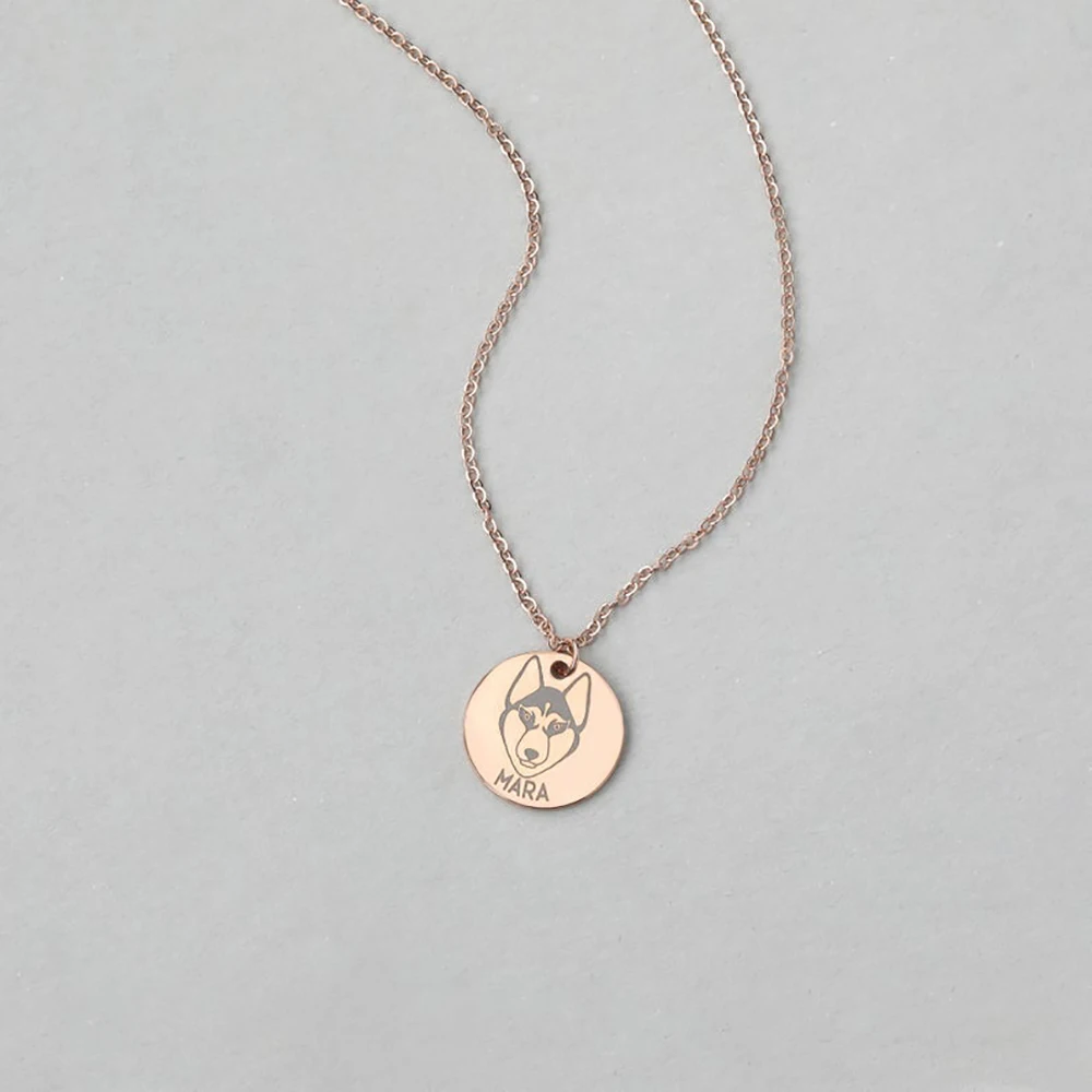 FYW портрет подарок Собака Имя ожерелье персонализированное собаки портретная
