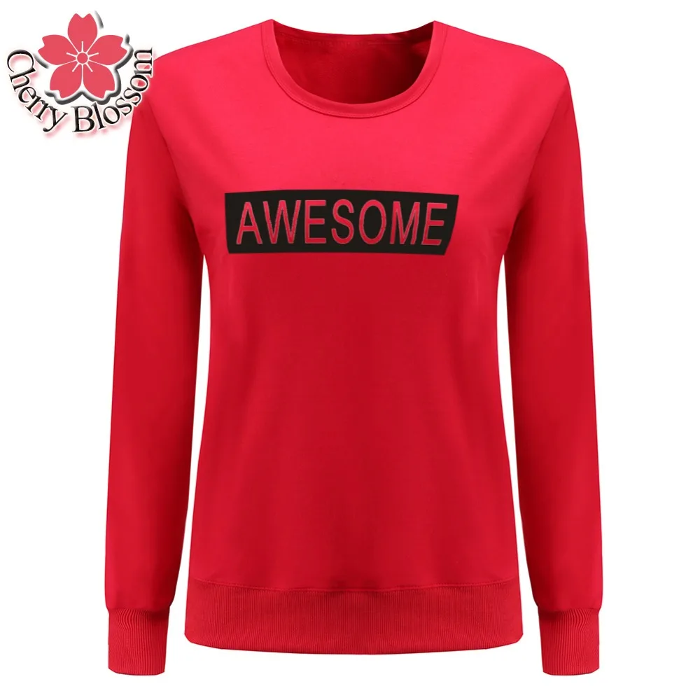 Cherry Blossom осень Для женщин кофты Awesome Толстовки с принтом длинными рукавами и