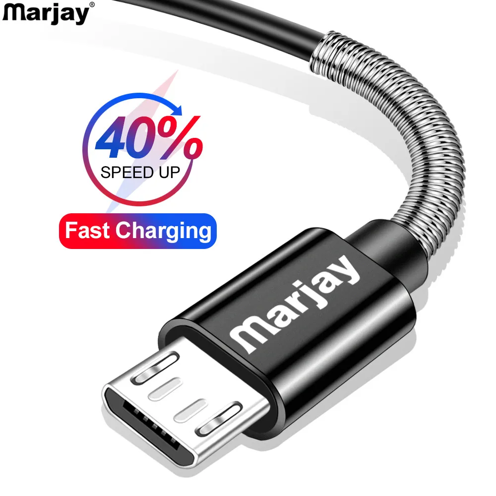 Marjay микро пружинный usb-кабель для samsung Galaxy A9 Pro кабели для мобильных телефонов Xiaomi Redmi USB кабель Зарядное устройство Шнур для huawei