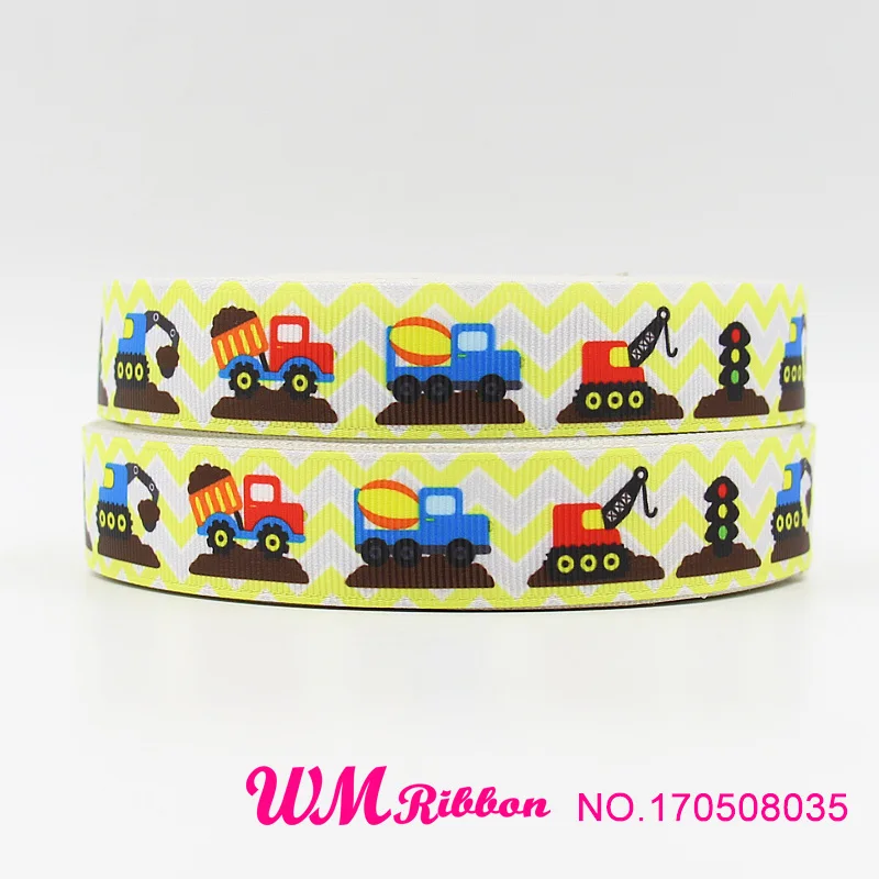 Q&ampN ribbon 7/8inch 22mm car cartoon flower printed grosgrain webbing 50yards/roll for hair tie headband free shipping | Дом и сад