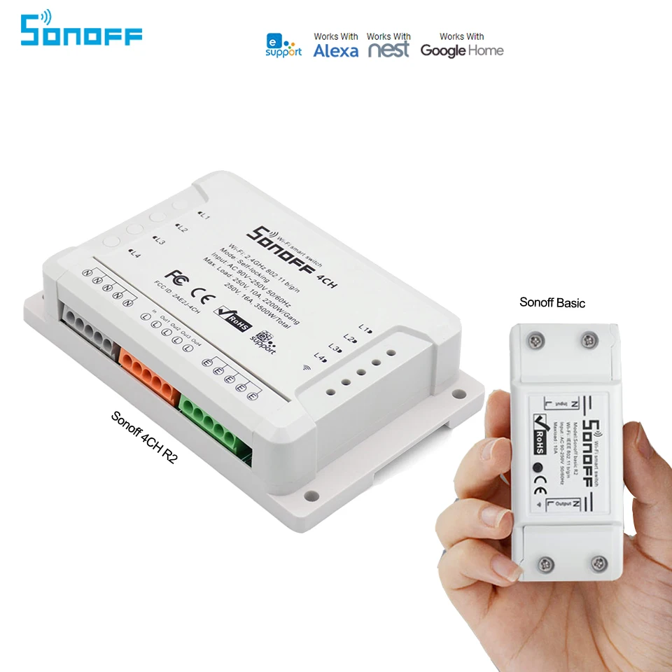 Sonoff Смарт Diy реле основной переключатель/Sonoff 4CH R2 беспроводной WiFi Пульт