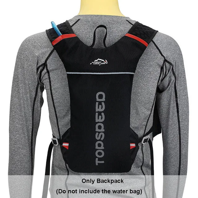Black only backpack Хит, открытый водонепроницаемый 5L гидратационный рюкзак для бега, женский, мужской, для бега, спорта, езды, путешествия, рюкзак, для бега, марафона, сумка - Цвет: Black only backpack