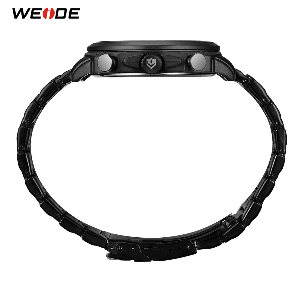 WEIDE топ бренд класса люкс модный кожаный ремешок кварцевые мужские часы в