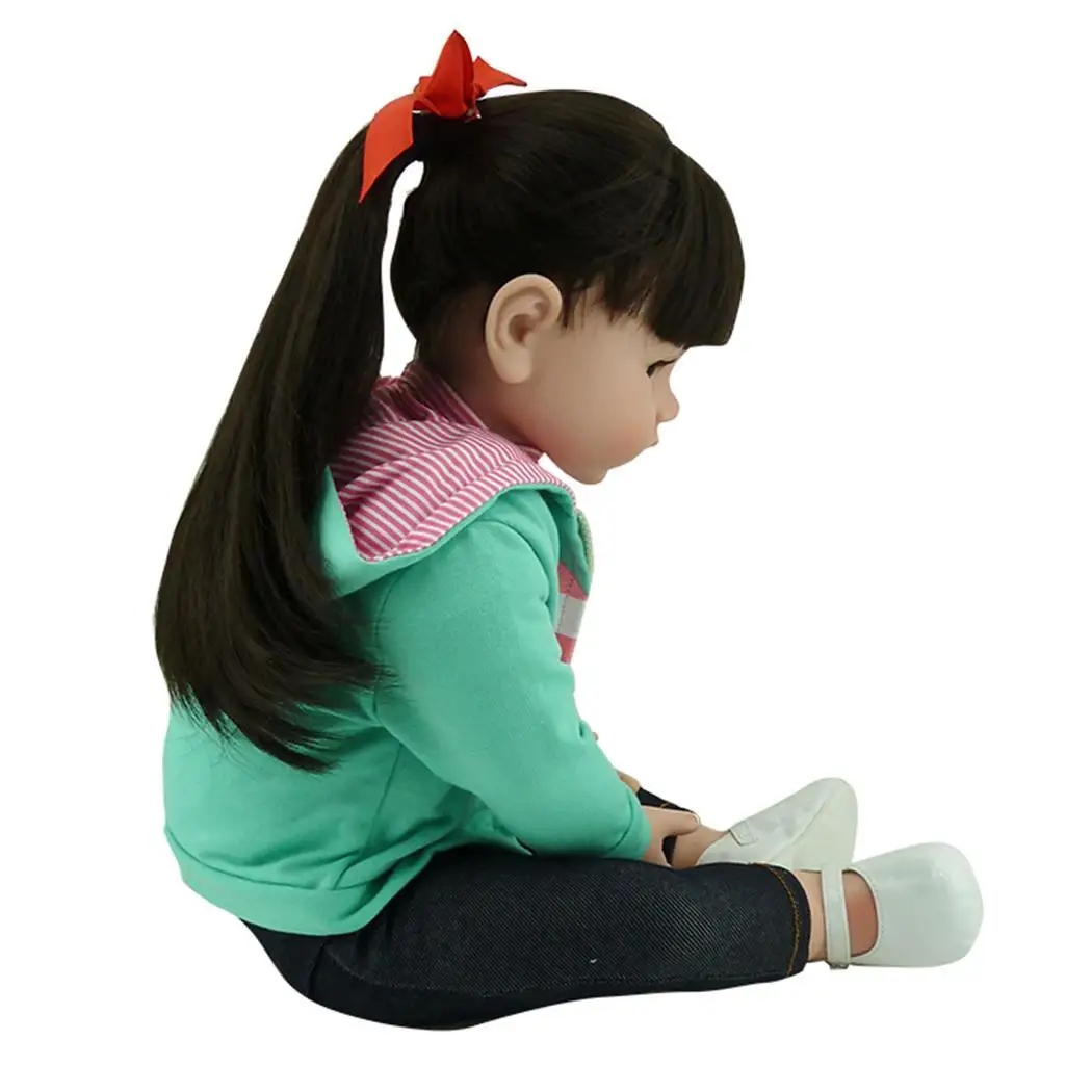 NPK Дети Мягкий силиконовый Моделирование девушки кукла с реалистичной одеждой 60