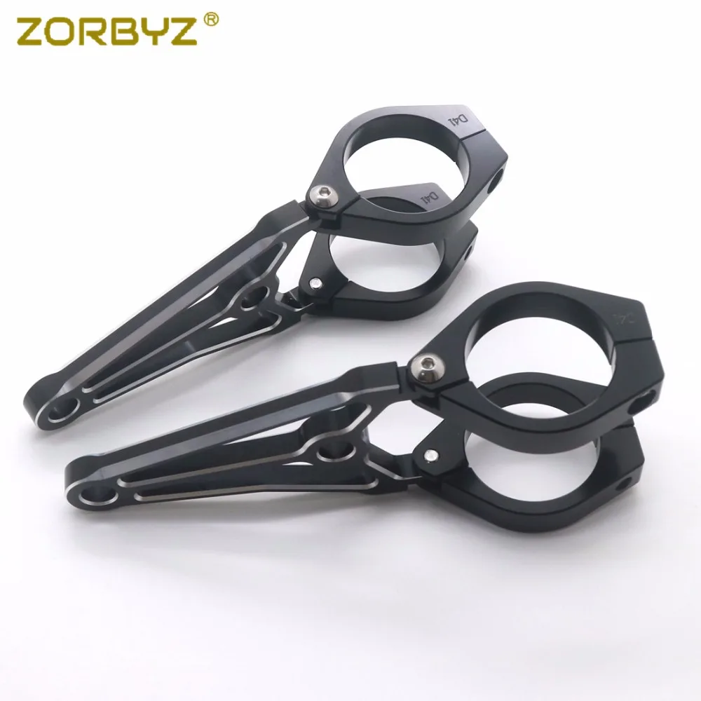 Черное крепление для фар мотоцикла ZORBYZ 41 мм CNC кронштейн вилка поворотные Хомуты