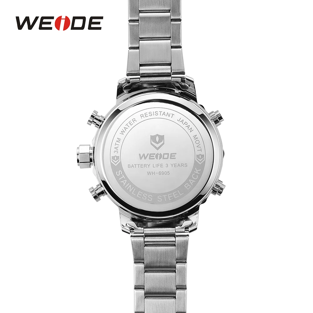WEIDE модный спортивный браслет из нержавеющей стали Мужской Аналоговый
