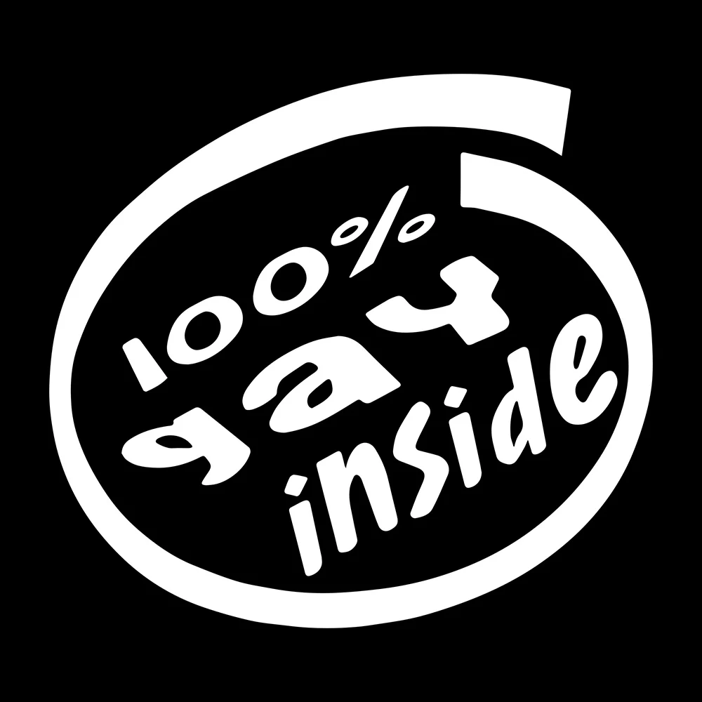 Стикеры для автомобиля Стильные 100% GAY INSIDE забавные наклейки на бампер и