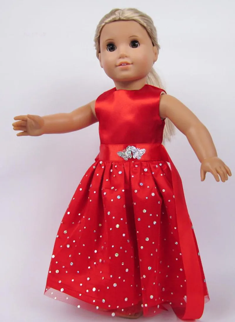 

Doll Clothes Red Skirts Western Designs For 18 Inch American Doll & 43 Cm Born Doll For Generation Toy