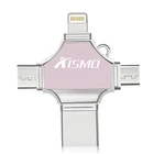 Флеш-накопитель USB OTG Kismo 4 в 1 16 ГБ 32 ГБ 64 Гб карта памяти Type-C для телефонов samsung S9 S8 iphone X 8 7 android
