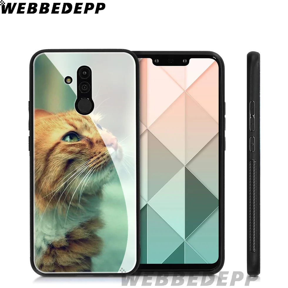 Чехол из закаленного стекла WEBBEDEPP Fat Orange Cats для Huawei Mate 20 P20 P10 P Smart 2019 2018 &amp Honor 10 9 8X 7A