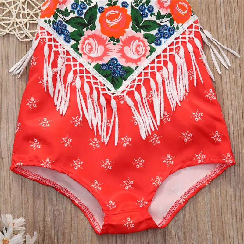 Модный комбинезон на бретельках без рукавов в китайском стиле для маленьких