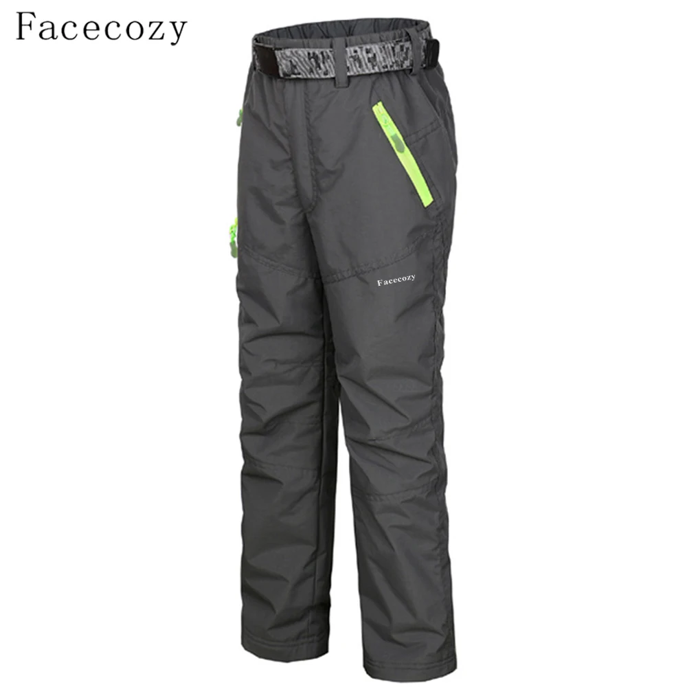 Детские зимние Походные штаны Facecozy ветрозащитные флисовые брюки для кемпинга