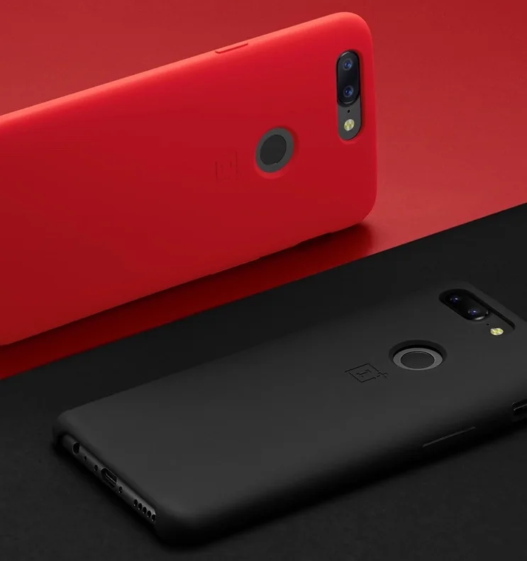 Oneplus 5T силиконовый чехол 100% оригинальный официальный защитный красный цвет One Plus