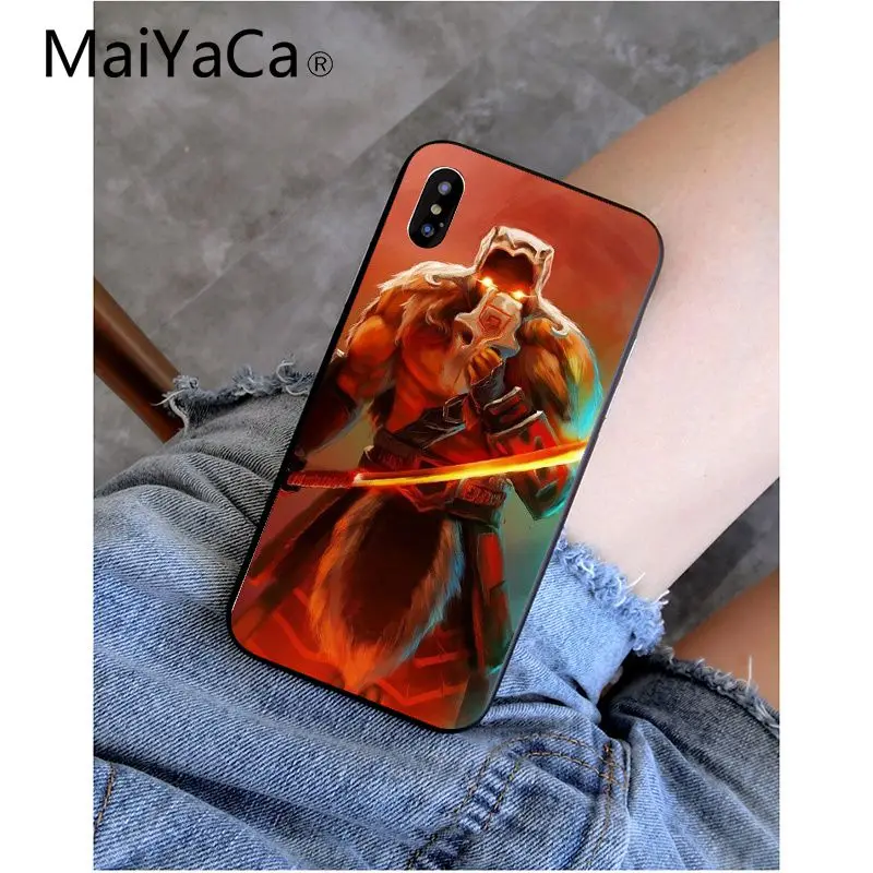 MaiYaCa Shadow Fiend Dota 2 Smart Cover черный мягкий чехол для телефона для iPhone 6S 6plus 7plus 8 8Plus X Xs MAX 5 5S XR