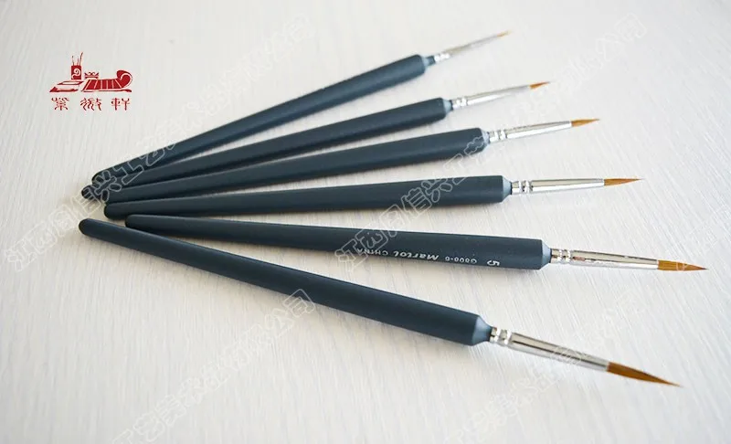 6 шт./компл. кисть цвета воды для волос короткое масло деревянных ручек краски