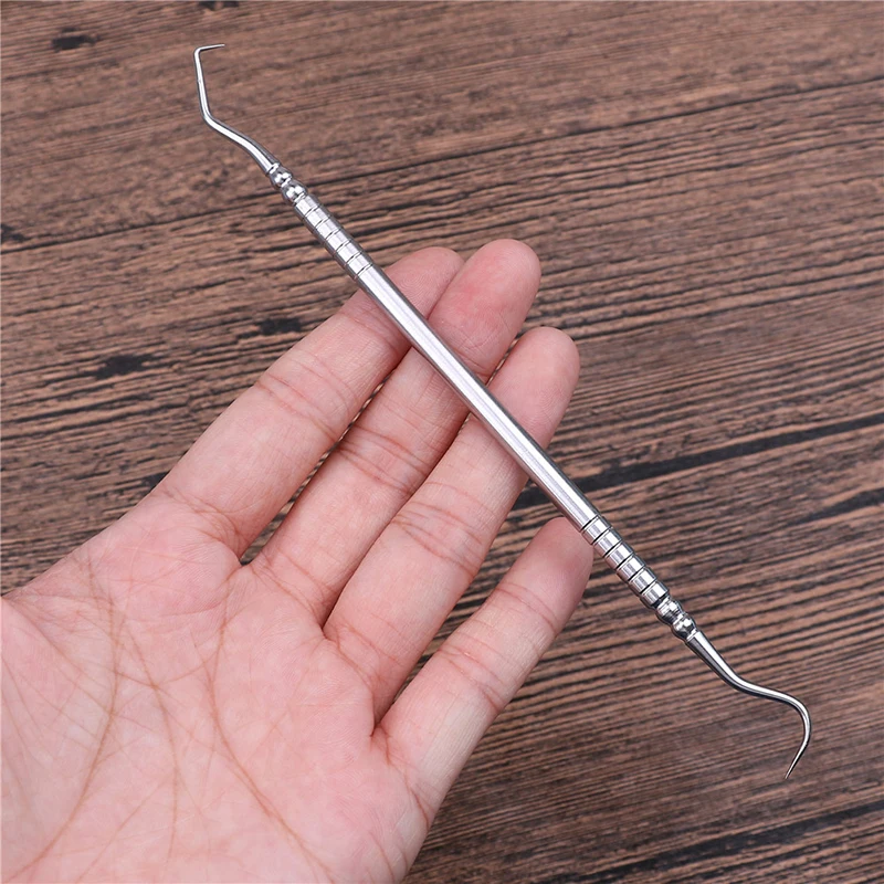 1PCS Stainless Steel Double Ends Dentist Teeth Clean Hygiene Explorer Probe Hook Pick Dental Tool Products | Красота и здоровье