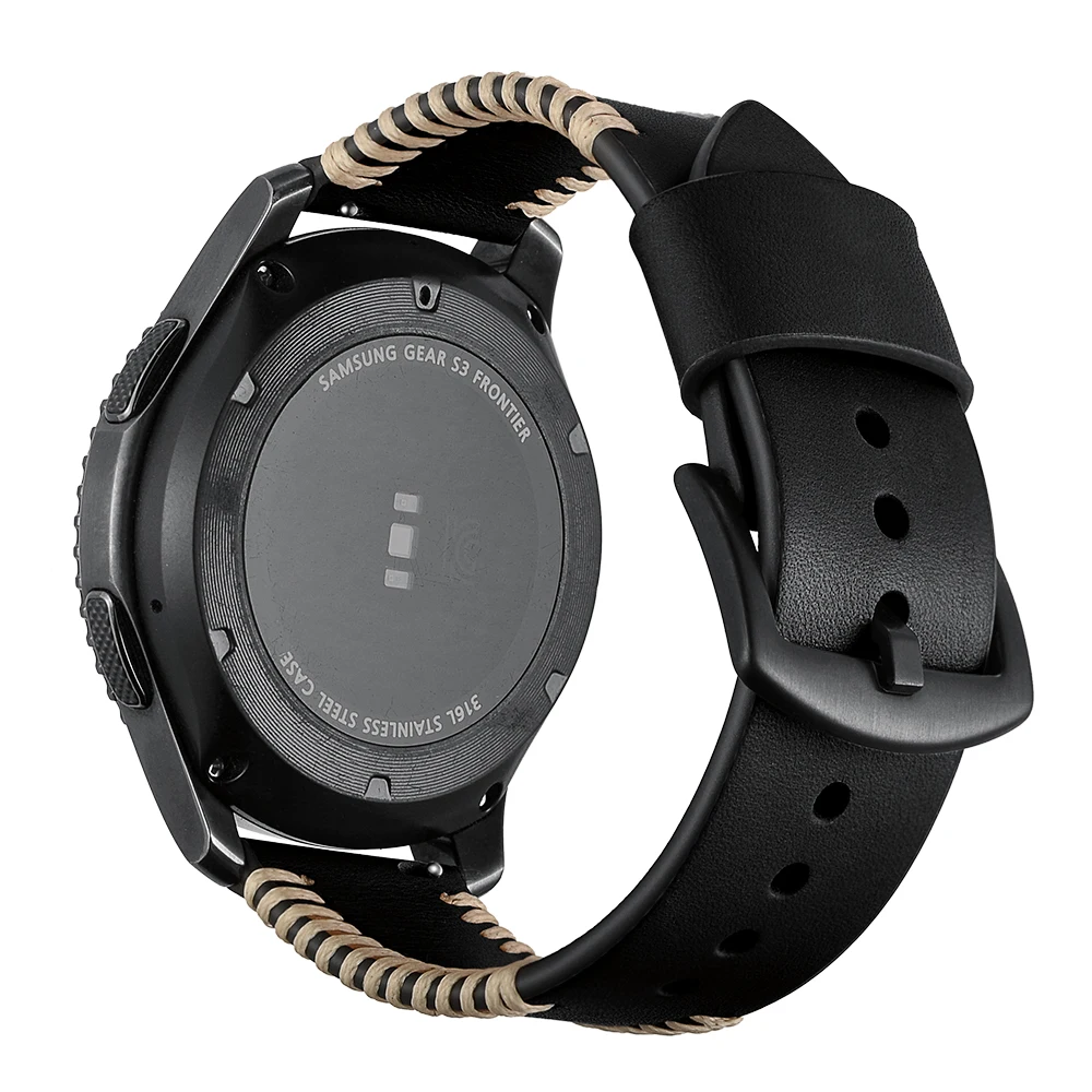 Простой сменный ремешок из натуральной кожи для samsung Smartwatch gear Sport S4 20 мм часов