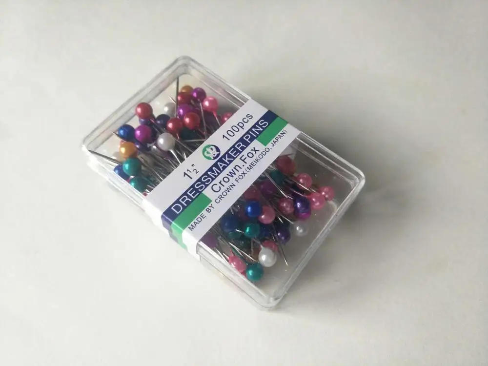40MM-Plastic head 100 шт. Высококачественная стеклянная головка, 38 мм/40 мм булавка, бусина, швейная и фиксирующая Заводская розетка - Цвет: 40MM-Plastic head