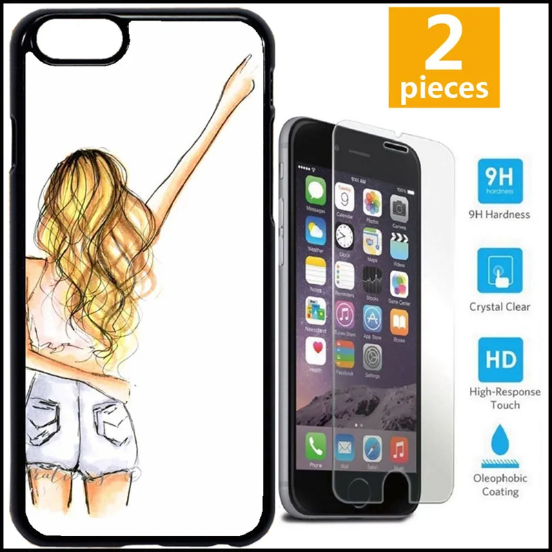Милый чехол для телефона BFF Crazy Girls Best Friend iPhone X 7 8Plus XR Xs Max 6s Samsung S9 S10e + закаленное