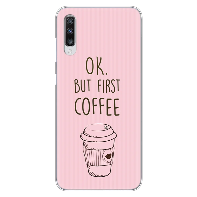 fdkafei Чехол для телефона с изображением цветов для samsung Galaxy A70 Funda 6,7 дюймов, мягкий силиконовый чехол из ТПУ для samsung A70 A 70, прозрачный чехол - Цвет: fdkafei