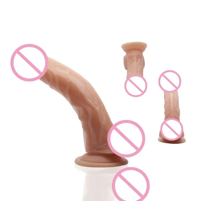 Улучшенный 8 дюймов анальный реалистичный пенис фаллоимитатор с присоской