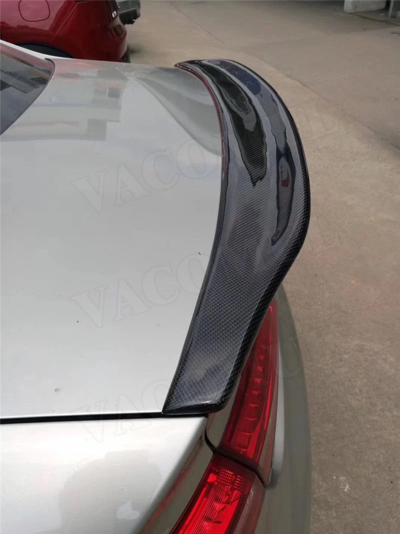 Углеродного волокна задний спойлер багажника загрузки утка губы крыло для Audi A4 B8 B9 Седан 2009- C стиль автомобиля стикер
