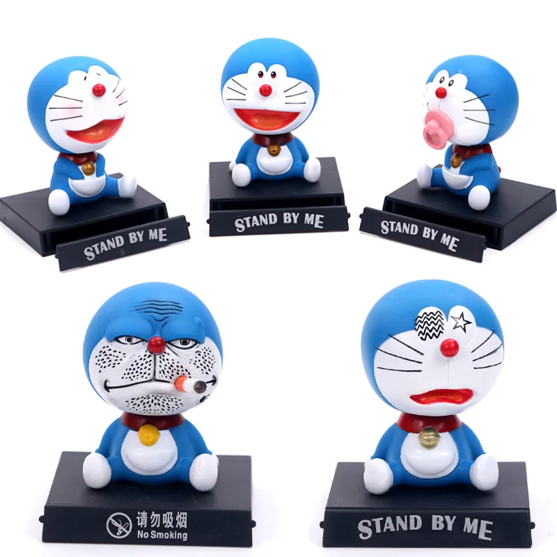 11 см Doraemon Аниме Фигурка встряхните голову держатель телефона кронштейн