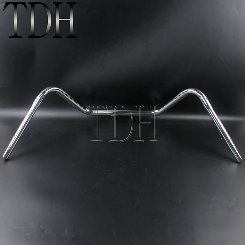 

Universal Motorcycle 1" Smooth Handlebar Dimpled Chrome Bagger Bend Handlebar for Kawasaki Yamaha Harley Chopper Cafe Racer