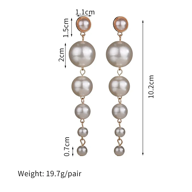 Naomy&ampZP Statement Multiple Pearls Ethnic Tassel Long Dangle Earrings Jewelry Vintage Big Drop Wedding for Women 2018 | Украшения и