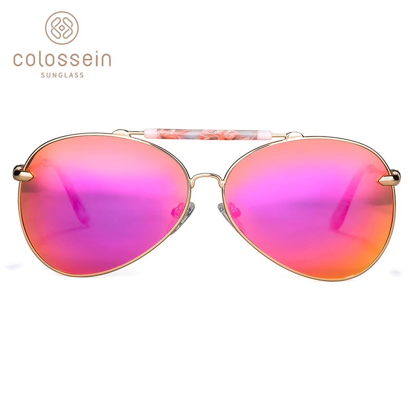 COLOSSEIN негабаритные солнцезащитные очки Женские старинные Овальные авиаторы
