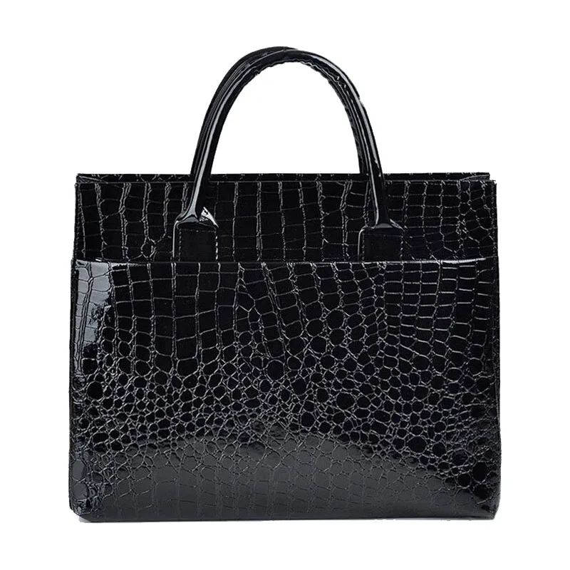 ICeinnight крокодил узор черный красный кожаные сумки для женщин с металлическим