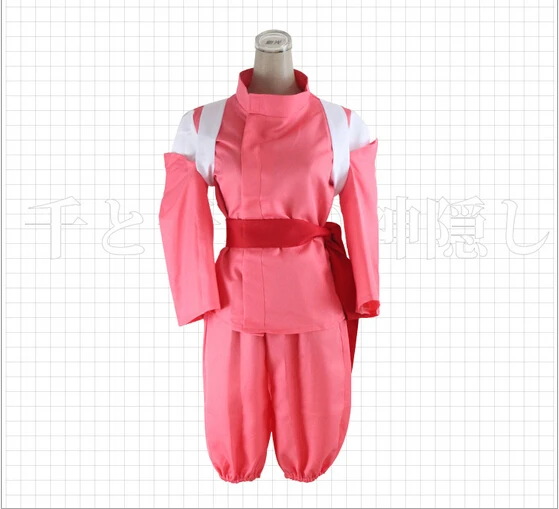 

Anime Miyazaki Hayao Spirited Away Chihiro Ogino Sen Red Uniform Cosplay Party Costumes Full Set Halloween Costume for Adults