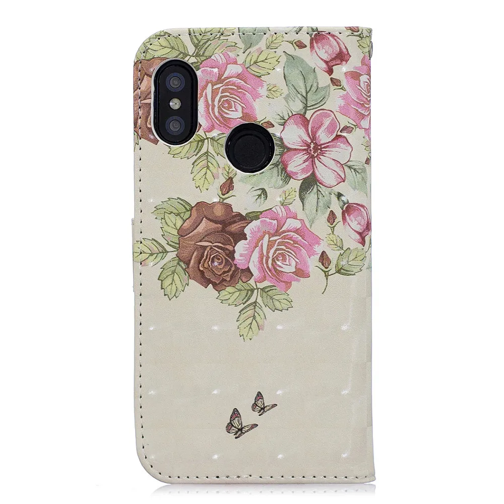 Чехол-книжка с 3D рисунком для Xiaomi Redmi 5 Plus 5A Note 6 Pro Pocophone F1 элегантный кожаный чехол-кошелек с изображением кролика и цветов
