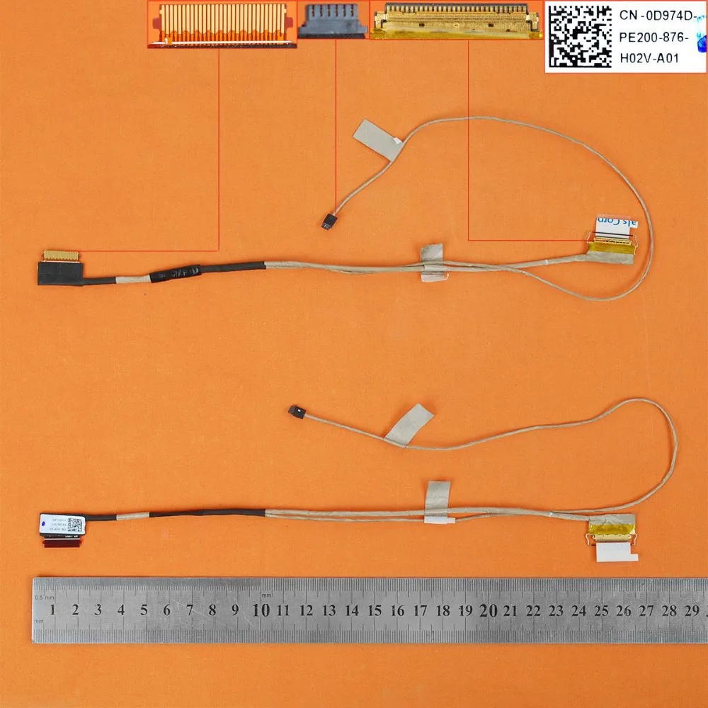 Новый ЖК кабель для ноутбука DELL Vostro 13 5000 5370 V5370 ORG PN: 0D974D LVDS разъем