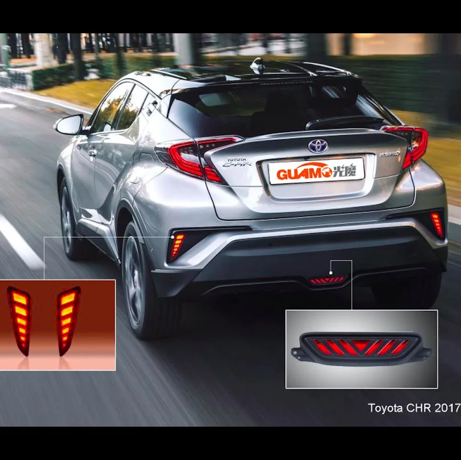 Car LED Light for TOYOTA C-HR CHR 2016 2017 DRL Daytime Running Lights &amp Rear Fog Lamp brake light taillight warning | Автомобили и