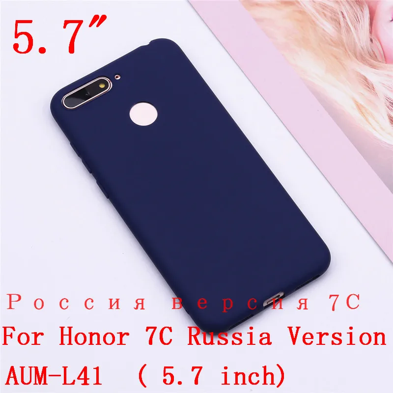 Dark Blue Honor 7C 5,7 чехол s on для huawei honor 7C AUM-L41 чехол 5,7 дюймов мягкая задняя крышка из ТПУ для huawei honor 7C чехол для телефона s сумка - Цвет: Dark Blue