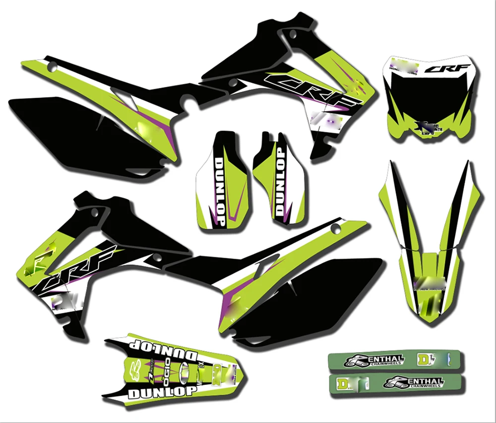 Для Honda CRF250- CRF450 2013- CRF 250 450 мотоцикл Полные наклейки DIY настраиваемые персональные номера наклейки