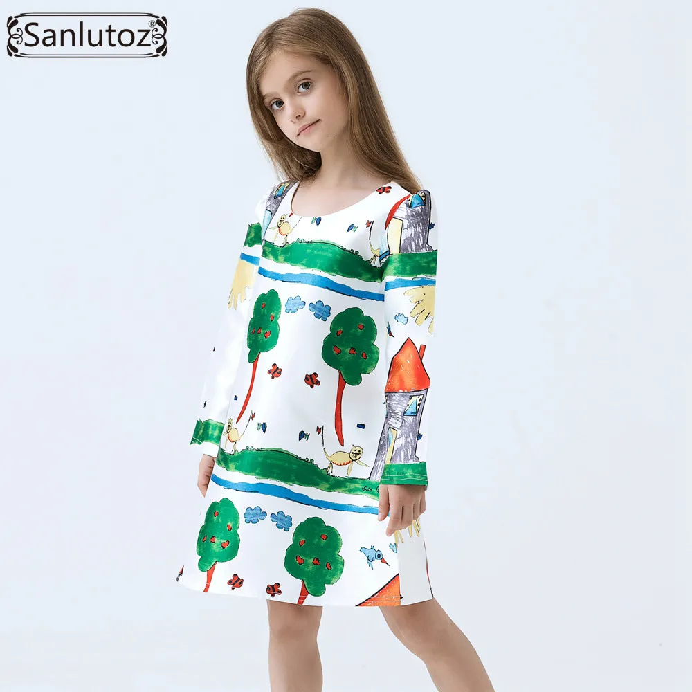 Girls Dress Winter Kids Clothes Brand Children Dress Cartoon Girls Clothing for Princess Holiday Party Wedding Baby Toddler