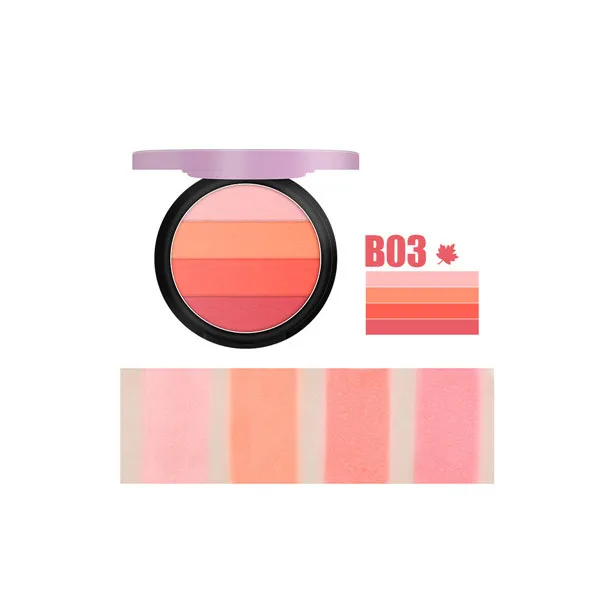 B03 Бренд make up косметические Румяна для лица легко носить длительный цвет щеки минеральный румянец 4 цвета s румяна - Цвет: B03