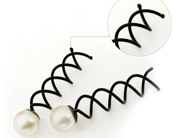 1 шт. Шпилька для волос с имитацией жемчуга|headdress jewelry|pearl spiralhairpin jewelry |