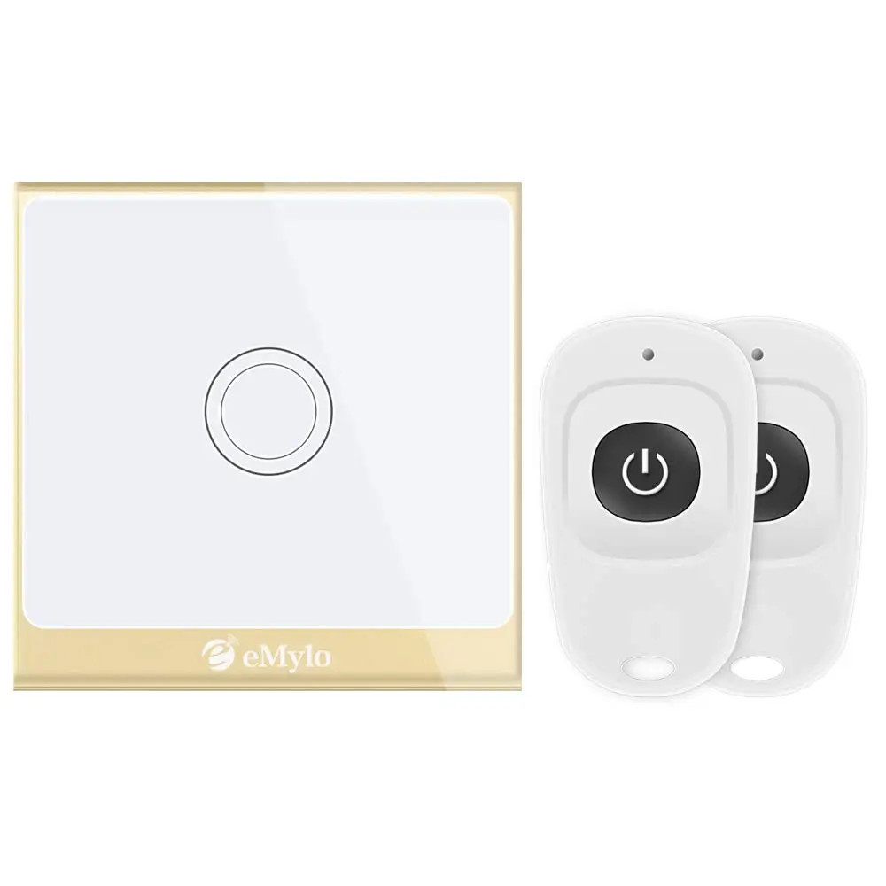 

EMylo Smart WIFI RF сенсорный выключатель света 220 В 1Ch 433 МГц беспроводной пульт дистанционного управления таймер переключатель для смарт-жизни Google ...