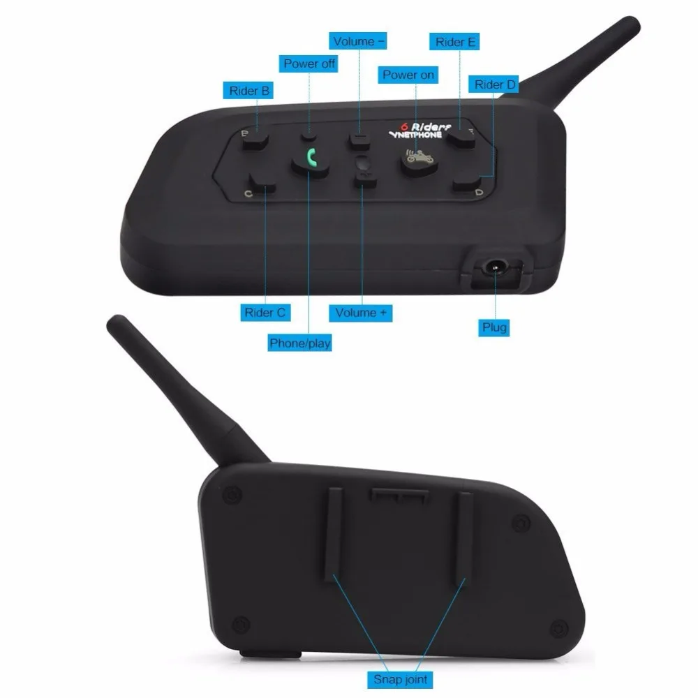Vnetphone 2 шт. V6 1200 м мотоциклетная мульти Bluetooth 3 0 шлемовая гарнитура для домофона Moto